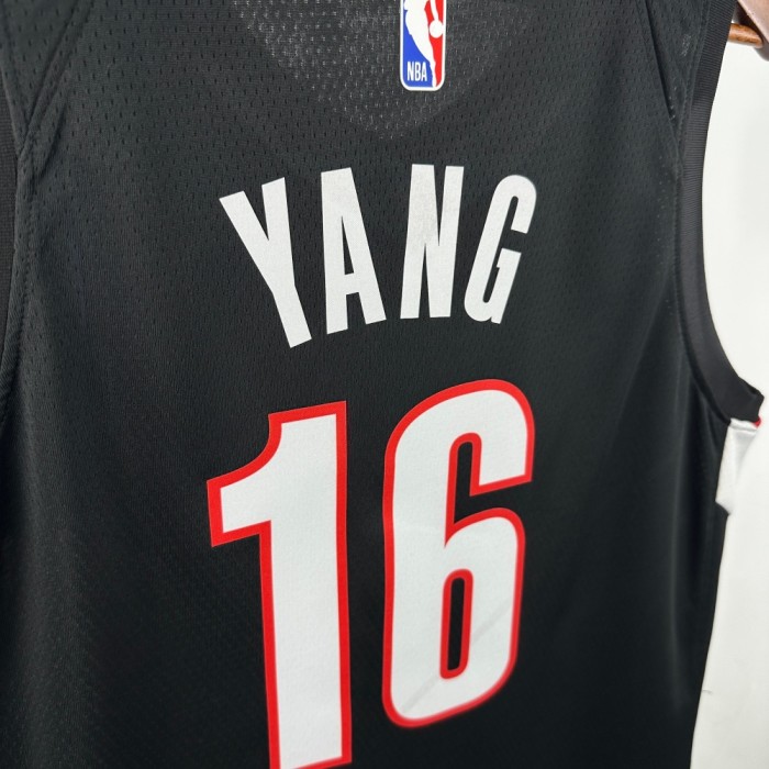 Portland Trail Blazers Away Jersey 25-26 Yang Hansen #16 Basketball Jersey
