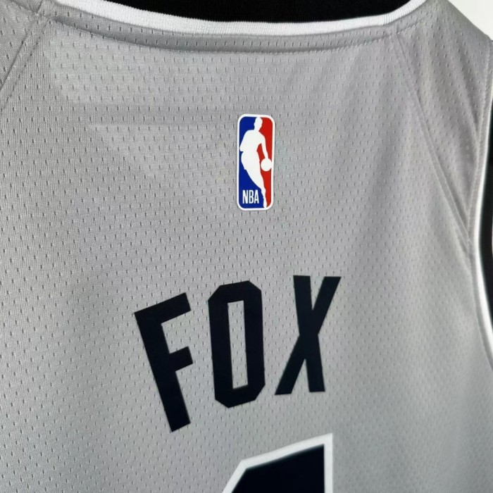 San Antonio Spurs Jersey 25-26 De'Aaron Fox #4 Basketball Jersey
