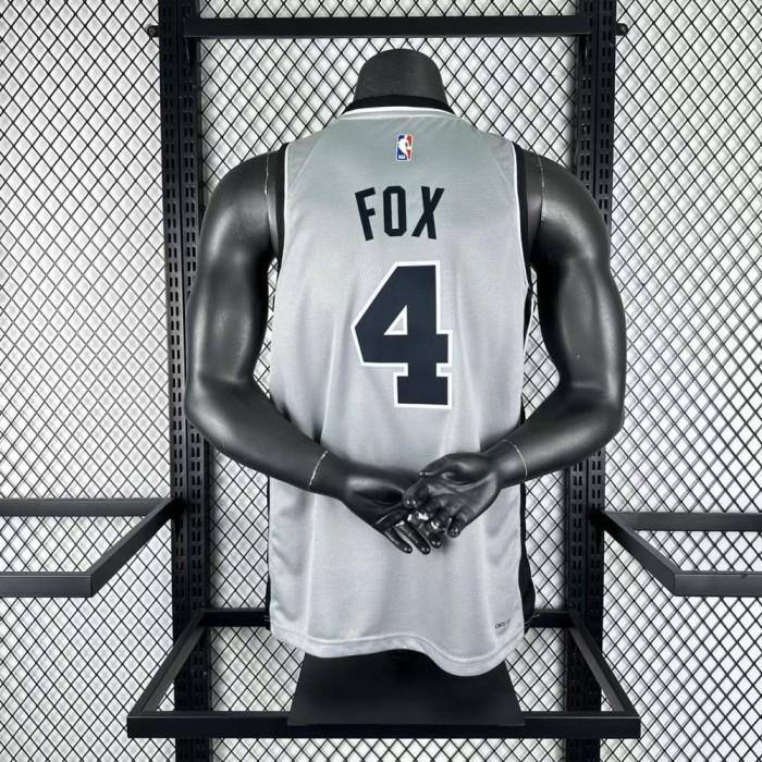 San Antonio Spurs Jersey 25-26 De'Aaron Fox #4 Basketball Jersey