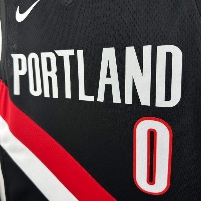 Portland Trail Blazers Away Jersey 25-26 Damian Lillard #0 Basketball Jersey
