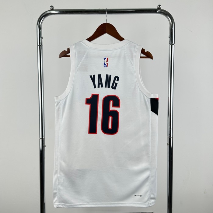 Portland Trail Blazers Home Jersey 25-26 Yang Hansen #16 Basketball Jersey