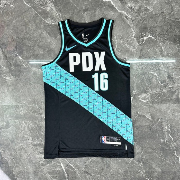 Portland Trail Blazers Jersey 25-26 Yang Hansen #16 Basketball Jersey
