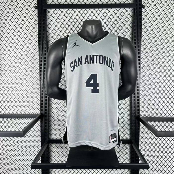 San Antonio Spurs Jersey 25-26 De'Aaron Fox #4 Basketball Jersey