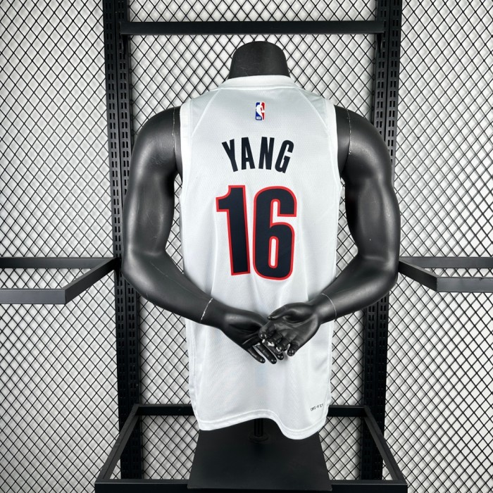 Portland Trail Blazers Home Jersey 25-26 Yang Hansen #16 Basketball Jersey