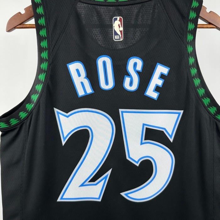 NBA Timberwolves Jersey 2026 Rose #25 Basketball Jersey