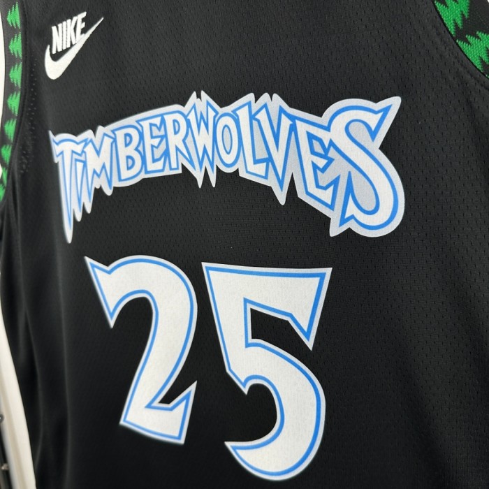 NBA Timberwolves Jersey 2026 Rose #25 Basketball Jersey