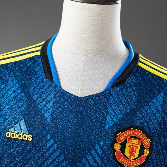 Man United Third Jersey 2021-22 Retro Football Kit Soccer Shirt