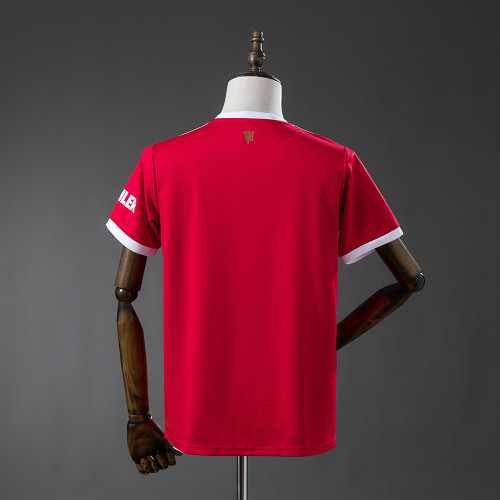 Man United Home Jersey 2021-22 Retro Football Kit Soccer Shirt