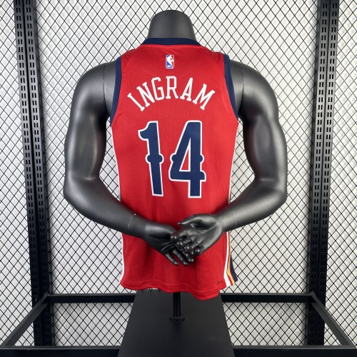 NBA New Orleans Pelicans Jersey 2024 Brandon Ingram #14 Basketball Jersey