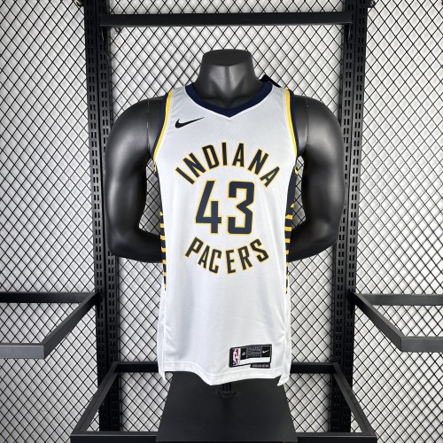 NBA Indiana Pacers Jersey 2023 Pascal Siakam #43 Basketball Jersey