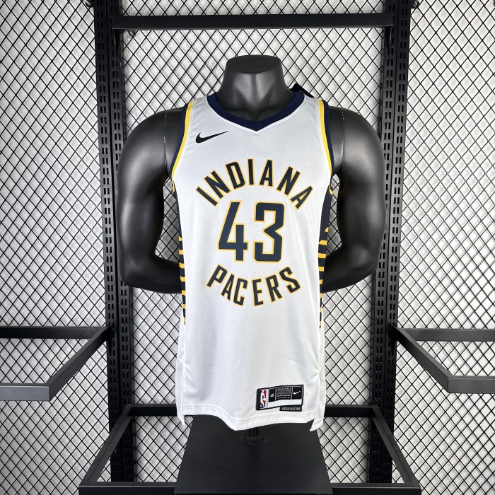NBA Indiana Pacers Jersey 2023 Pascal Siakam #43 Basketball Jersey