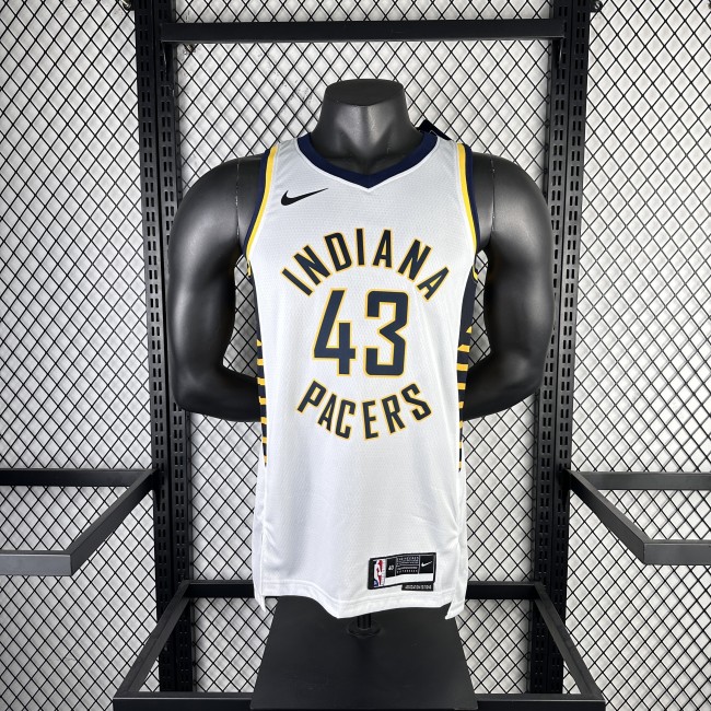 NBA Indiana Pacers Jersey 2023 Pascal Siakam #43 Basketball Jersey