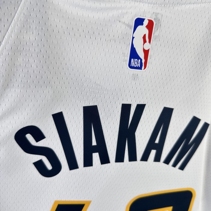 NBA Indiana Pacers Jersey 2023 Pascal Siakam #43 Basketball Jersey