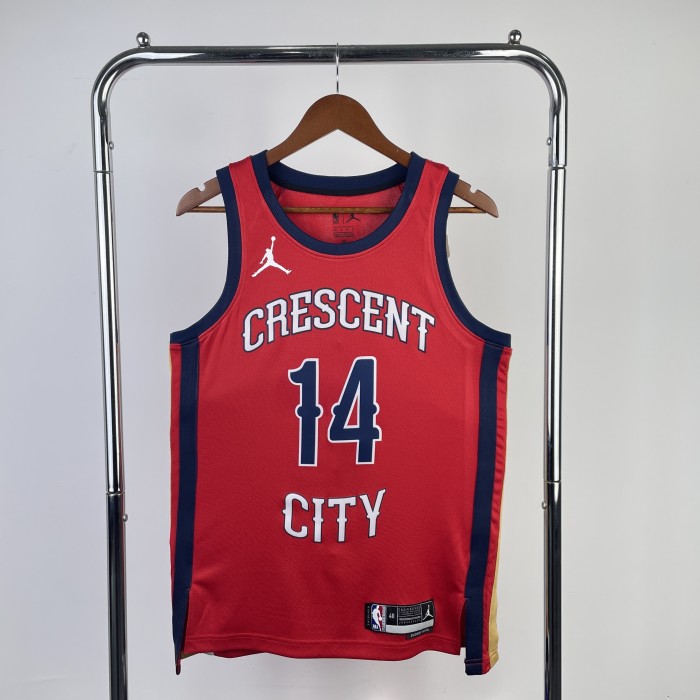 NBA New Orleans Pelicans Jersey 2024 Brandon Ingram #14 Basketball Jersey
