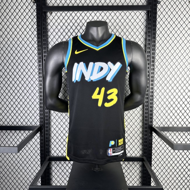 NBA Indiana Pacers Jersey 2024 Pascal Siakam #43 Basketball Jersey