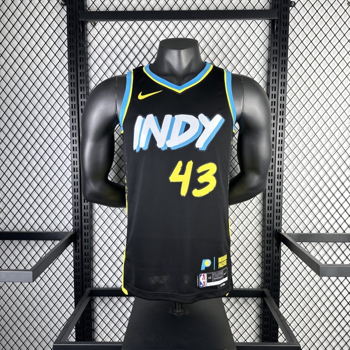 NBA Indiana Pacers Jersey 2024 Pascal Siakam #43 Basketball Jersey