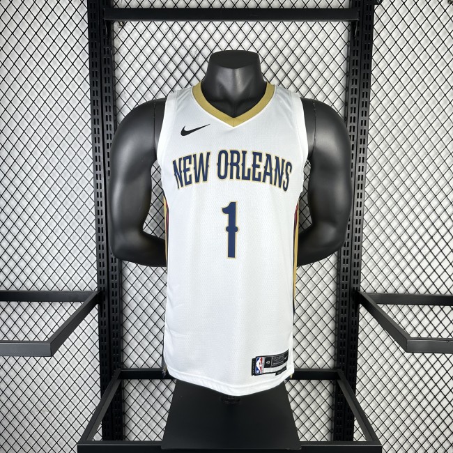 NBA New Orleans Pelicans Jersey 2023 Zion Williamson #1 Basketball Jersey