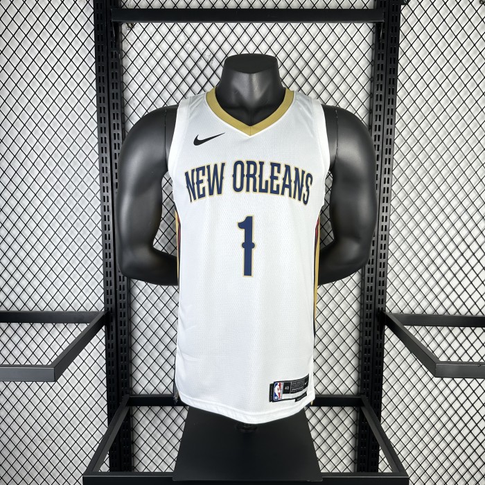 NBA New Orleans Pelicans Jersey 2023 Zion Williamson #1 Basketball Jersey