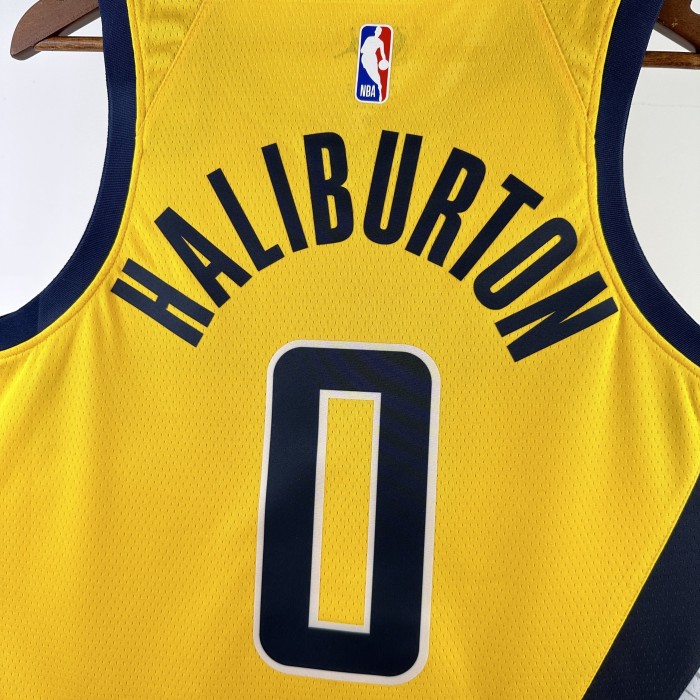 NBA Indiana Pacers Jersey 2023 Tyrese Haliburton #0 Basketball Jersey