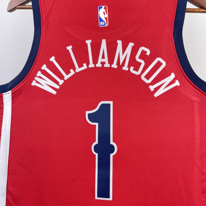 NBA New Orleans Pelicans Jersey 2024 Zion Williamson #1 Basketball Jersey