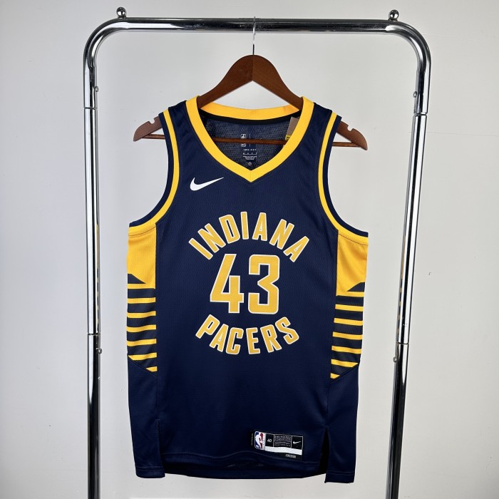 NBA Indiana Pacers Jersey 2023 Pascal Siakam #43 Basketball Jersey