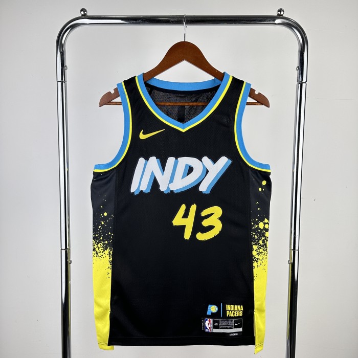 NBA Indiana Pacers Jersey 2024 Pascal Siakam #43 Basketball Jersey