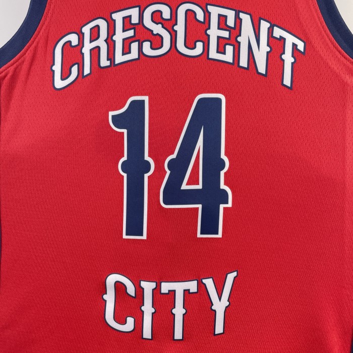 NBA New Orleans Pelicans Jersey 2024 Brandon Ingram #14 Basketball Jersey