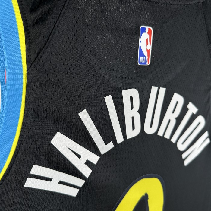 NBA Indiana Pacers Jersey 2024 Tyrese Haliburton #0 Basketball Jersey
