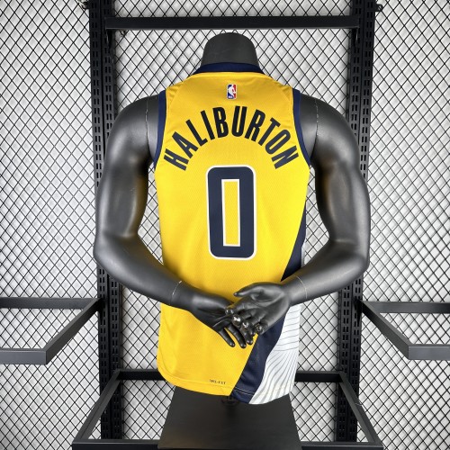 NBA Indiana Pacers Jersey 2023 Tyrese Haliburton #0 Basketball Jersey