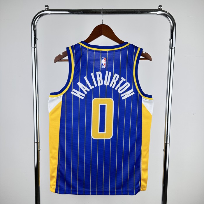 NBA Indiana Pacers Jersey 2021 Tyrese Haliburton #0 Basketball Jersey