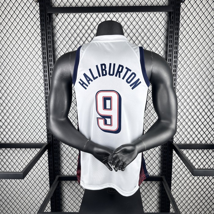 USA Jersey 2024 Tyrese Haliburton #9 Basketball Jersey