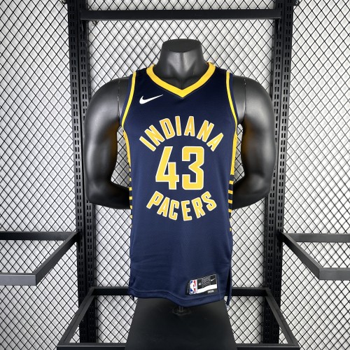 NBA Indiana Pacers Jersey 2023 Pascal Siakam #43 Basketball Jersey
