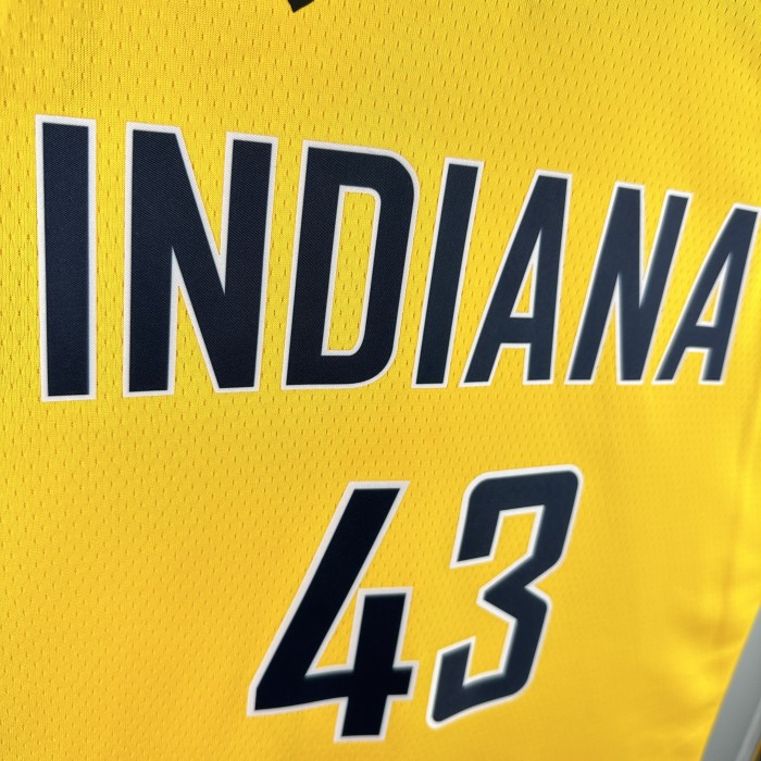 NBA Indiana Pacers Jersey 2023 Pascal Siakam #43 Basketball Jersey