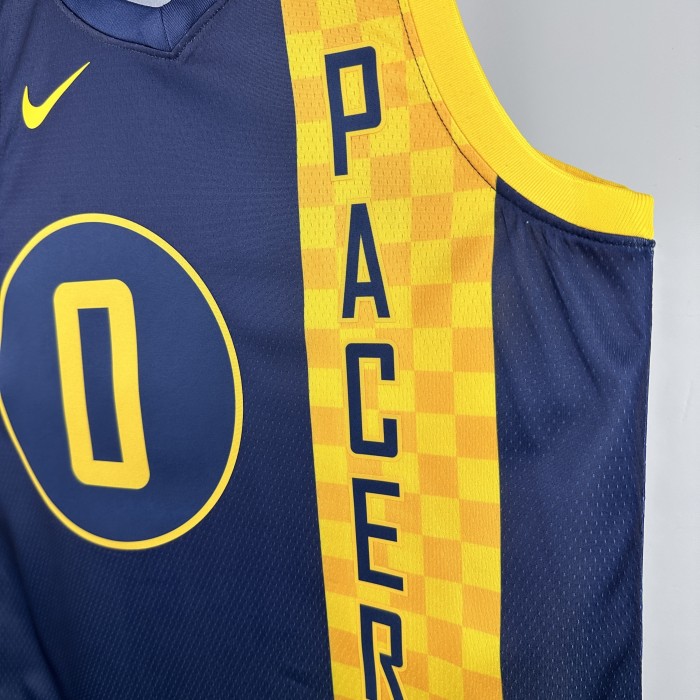 NBA Indiana Pacers Jersey 2018 Tyrese Haliburton #0 Basketball Jersey