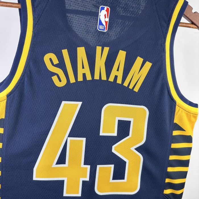 NBA Indiana Pacers Jersey 2023 Pascal Siakam #43 Basketball Jersey