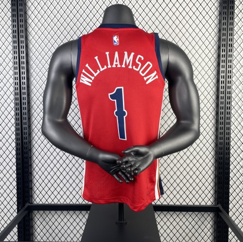 NBA New Orleans Pelicans Jersey 2024 Zion Williamson #1 Basketball Jersey