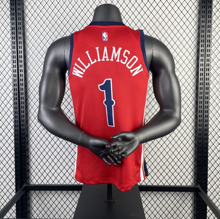 NBA New Orleans Pelicans Jersey 2024 Zion Williamson #1 Basketball Jersey