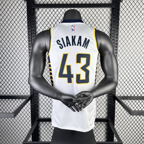 NBA Indiana Pacers Jersey 2023 Pascal Siakam #43 Basketball Jersey