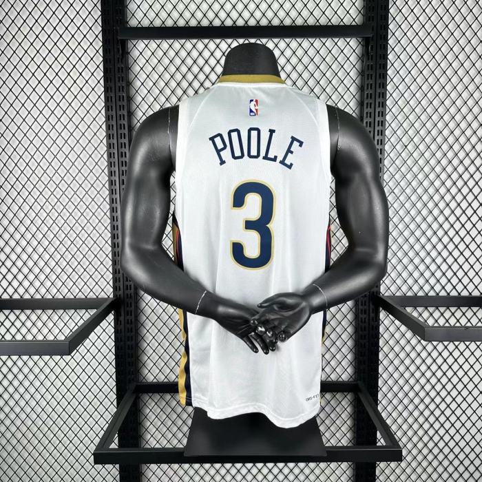 NBA New Orleans Pelicans Jersey 2026 Jordan Poole #3 Basketball Jersey