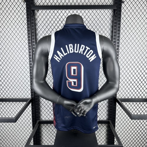 USA Jersey 2024 Tyrese Haliburton #9 Basketball Jersey