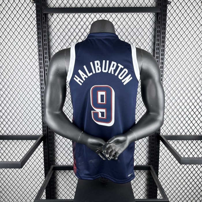 USA Jersey 2024 Tyrese Haliburton #9 Basketball Jersey