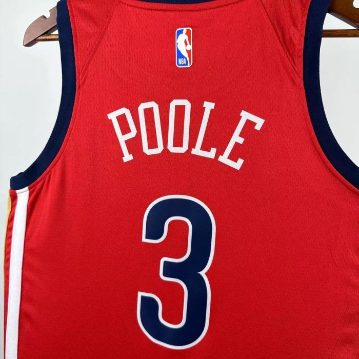 NBA New Orleans Pelicans Jersey 2026 Jordan Poole #3 Basketball Jersey