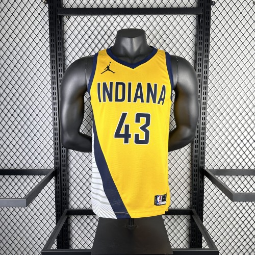 NBA Indiana Pacers Jersey 2023 Pascal Siakam #43 Basketball Jersey