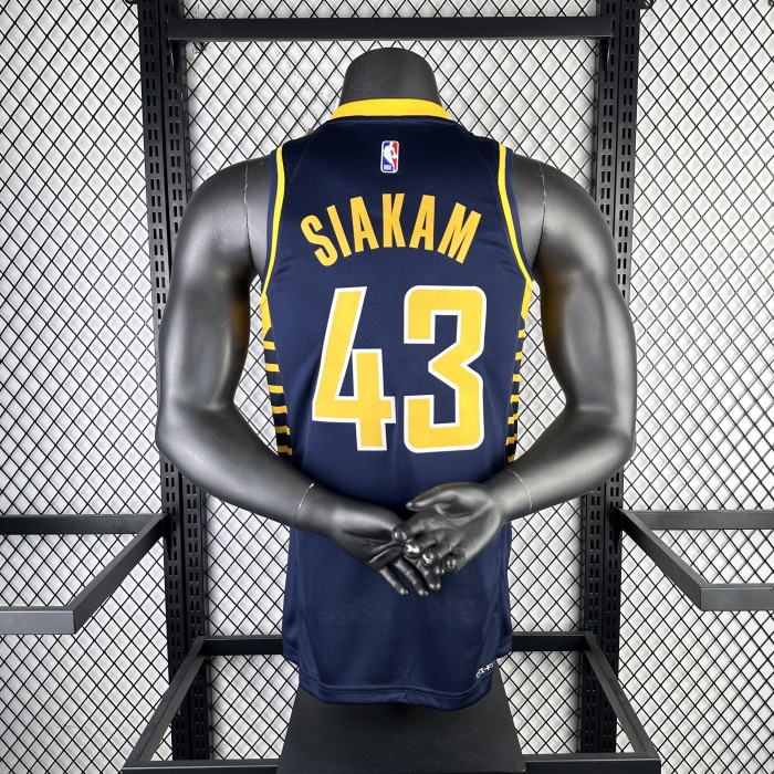 NBA Indiana Pacers Jersey 2023 Pascal Siakam #43 Basketball Jersey