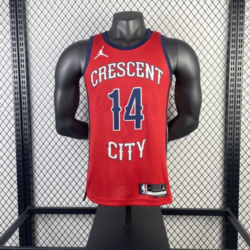 NBA New Orleans Pelicans Jersey 2024 Brandon Ingram #14 Basketball Jersey