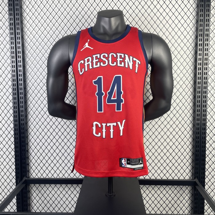 NBA New Orleans Pelicans Jersey 2024 Brandon Ingram #14 Basketball Jersey