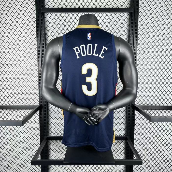 NBA New Orleans Pelicans Jersey 2026 Jordan Poole #3 Basketball Jersey