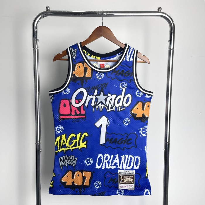 NBA Orlando Magic Jersey 1994 Anfernee Hardaway #1 Basketball Jersey