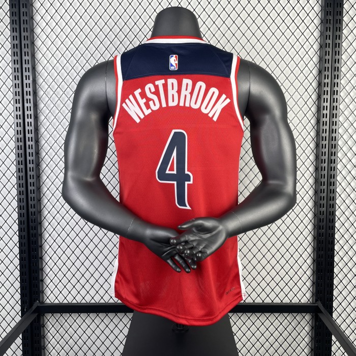 NBA Washington Wizards Jersey 2023 Russell Westbrook #4 Basketball Jersey