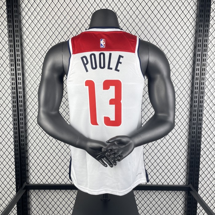 NBA Washington Wizards Jersey 2023 Jordan Poole #13 Basketball Jersey